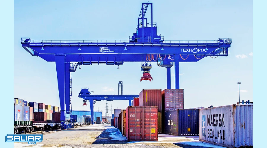 جرثقیل حمل کانتینر سوار بر ریل