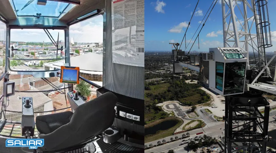 کابین جرثقیل نمای بیرون و داخل