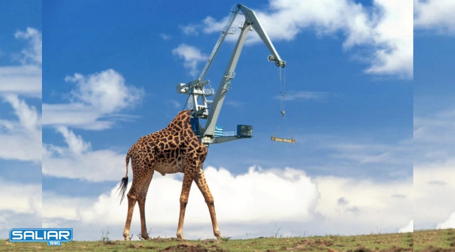 جرثقیل زرافه ای شبیه به زرافه